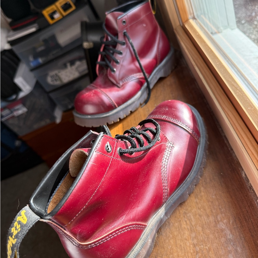 Rare Made In England Dr Martens- Oxblood 7B10 Industrial Boots UK 8/US 9 Men’s